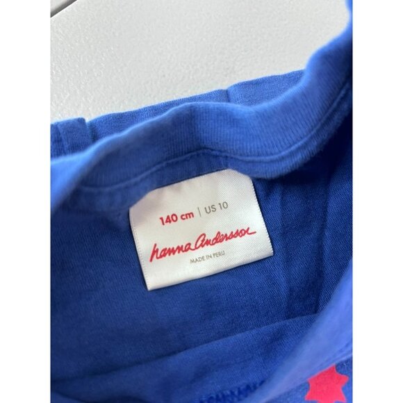 Hanna Andersson youth 10 red white blue america graphic short sleeve tee shirts - Picture 2 of 5